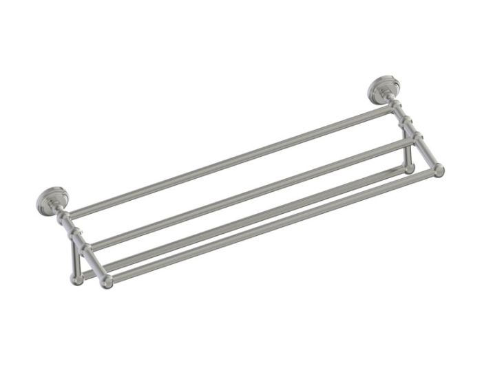 tablette porte-serviettes avec barre à serviette FLORENCE 322442 nickel brossé