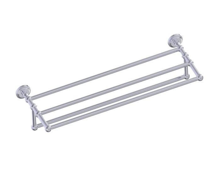 tablette porte-serviettes avec barre à serviette FLORENCE 322442 chrome poli