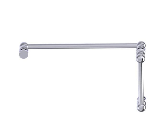 poignée de porte de douche décalée 8 po x 18 po FLORENCE 32270818 chrome poli