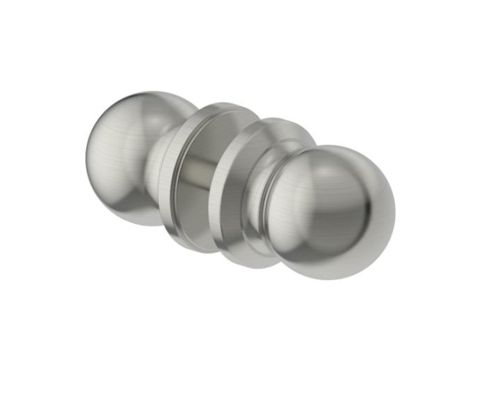 double poignée de porte de douche FLORENCE 3227502 nickel brossé