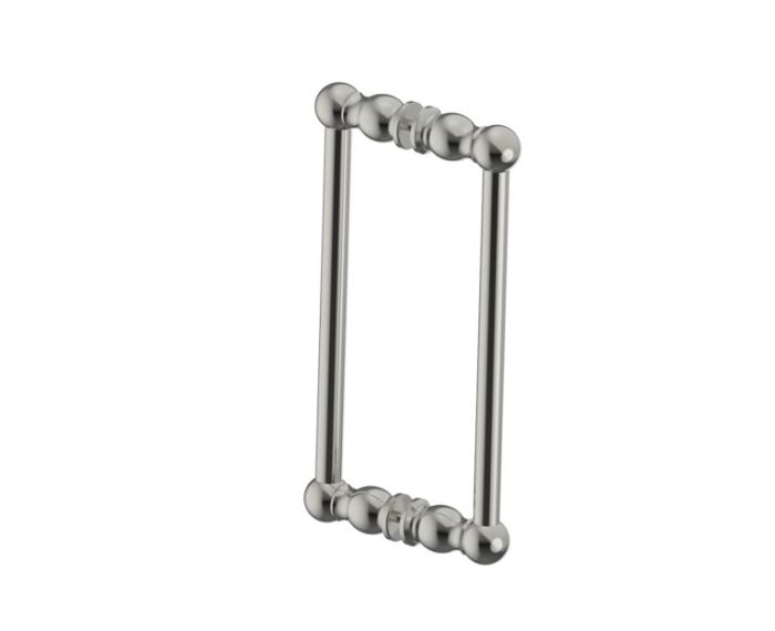 poignée double pour porte de douche 12 po FLORENCE 3227812 nickel brossé