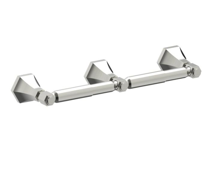 double porte-papier hygiénique PISA 342155 nickel brossé