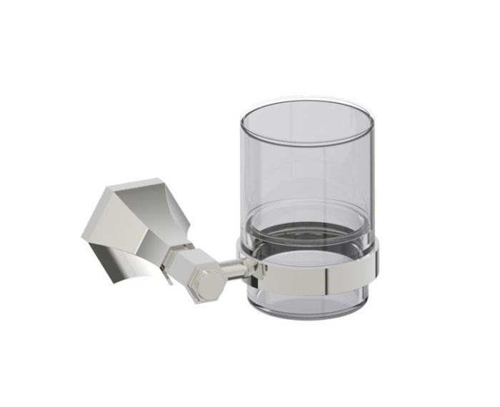 Bathroom Tumbler Cup & Toothbrush Holder PISA 342660 nickel poli