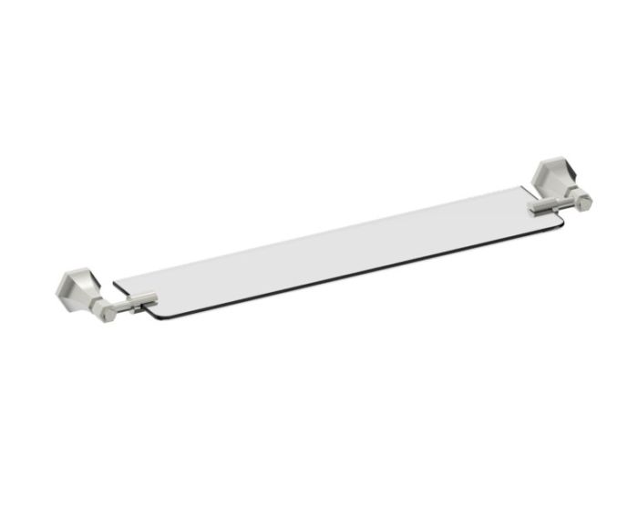 tablette en verre PISA 342671 nickel brossé