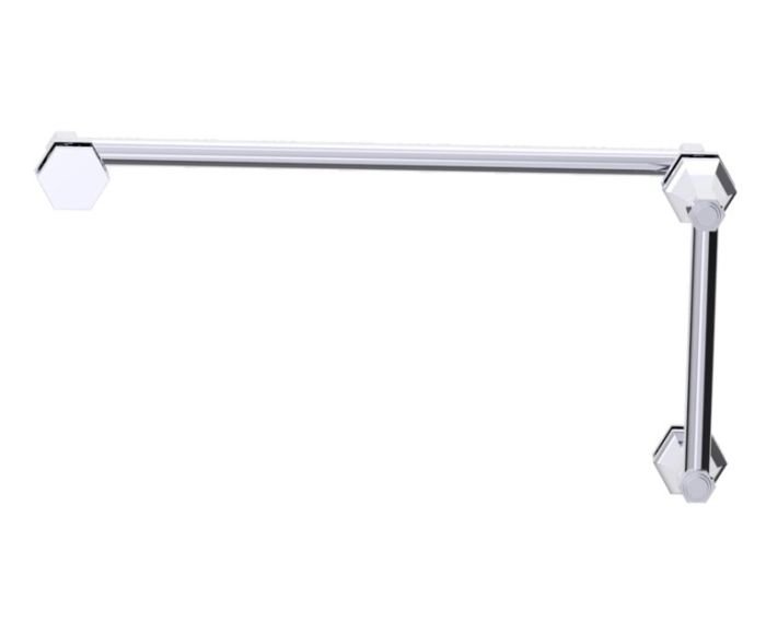 poignée de porte de douche décalée 8 po x 18 po PISA 34270818 chrome poli