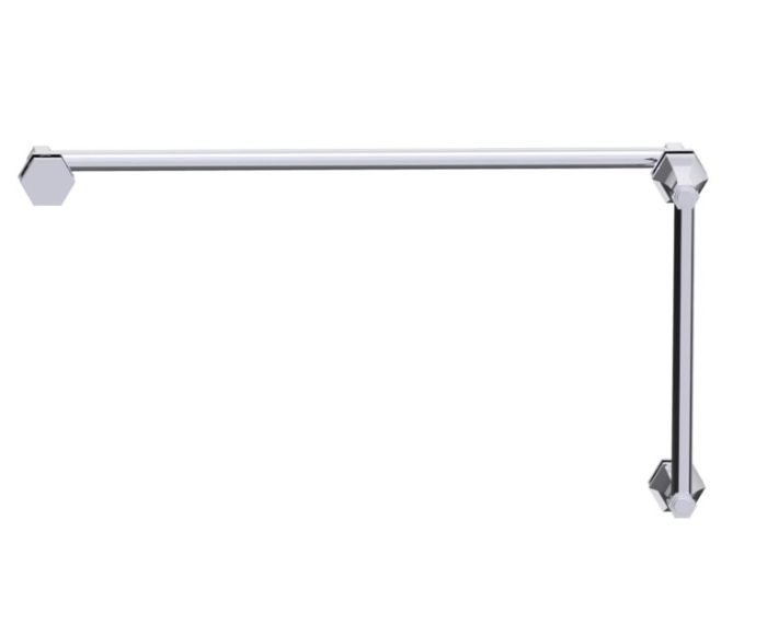 poignée de porte de douche décalée 12 po x 24 po PISA 34271224 chrome poli