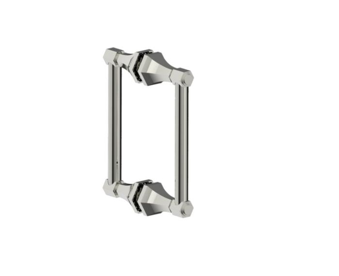 poignée double pour porte de douche 8 po PISA 3427808 nickel poli