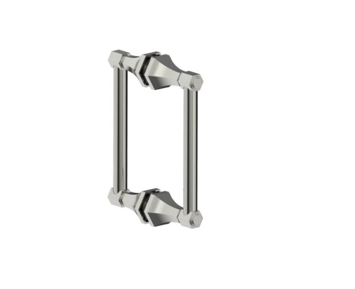 poignée double pour porte de douche 8 po PISA 3427808 nickel brossé