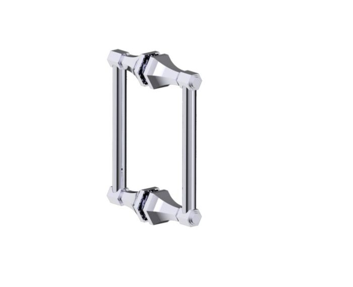 poignée double pour porte de douche 8 po PISA 3427808 chrome poli