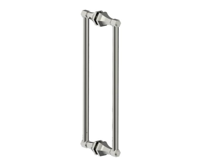 poignée double pour porte de douche 18 po PISA 3427818 nickel poli