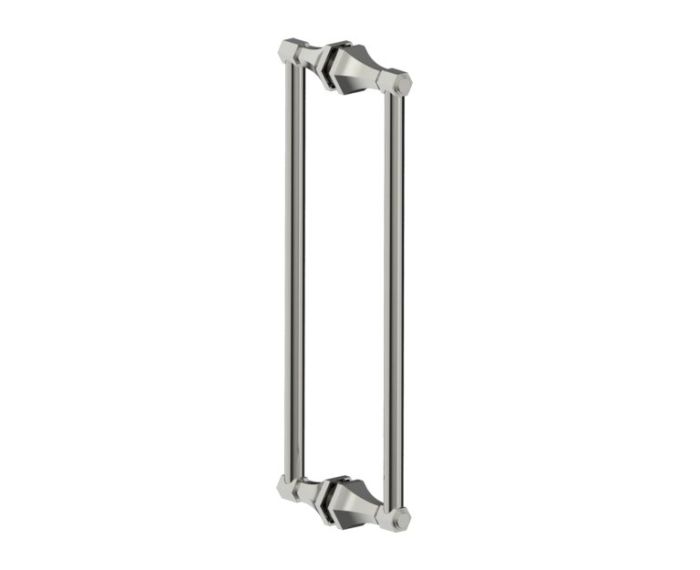 poignée double pour porte de douche 18 po PISA 3427818 nickel brossé