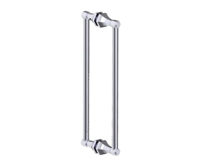 poignée double pour porte de douche 18 po PISA 3427818 chrome poli