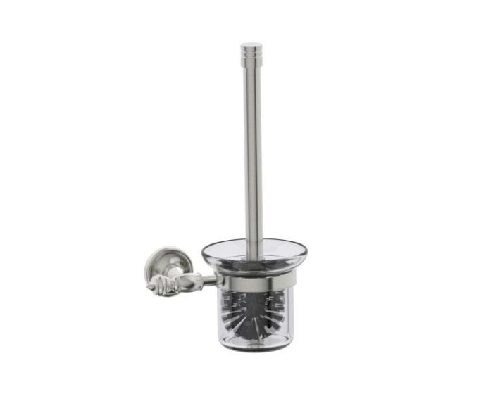 ensemble brosse de toilette LYON 351610 nickel poli