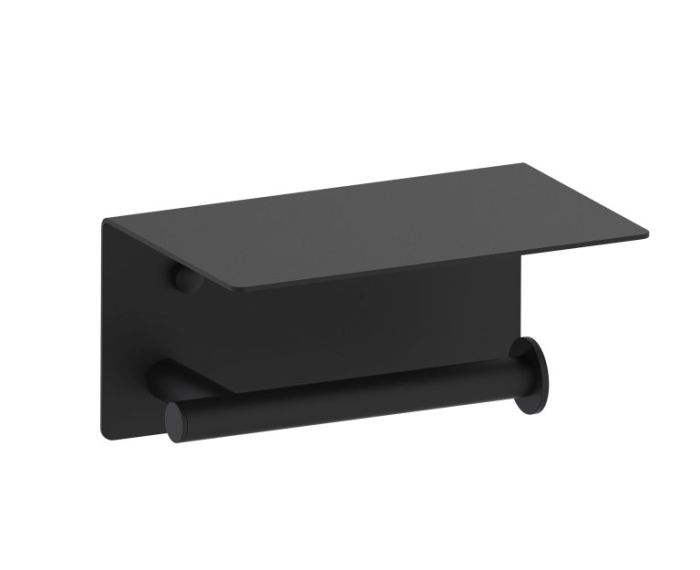 porte-papier hygiénique avec tablette BUILDERS 353159 noir mat