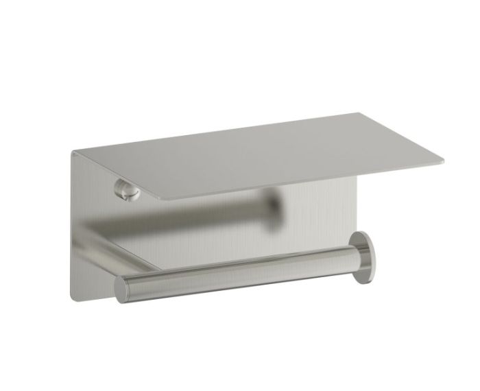 porte-papier hygiénique avec tablette BUILDERS 353159 nickel brossé