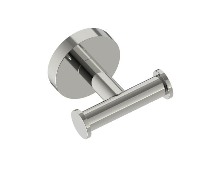 crochet à peignoir double CIRCO 365132 nickel poli