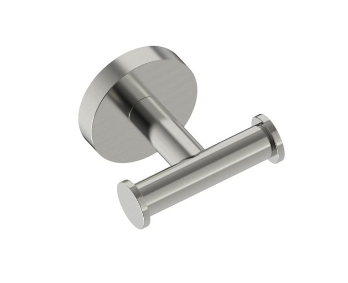 crochet à peignoir double CIRCO 365132 nickel brossé