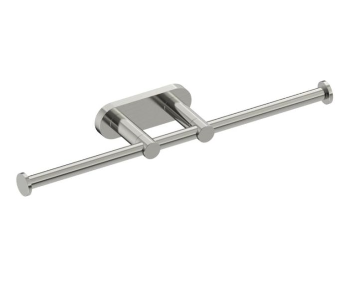 double porte-papier hygiénique CIRCO 365155 nickel brossé