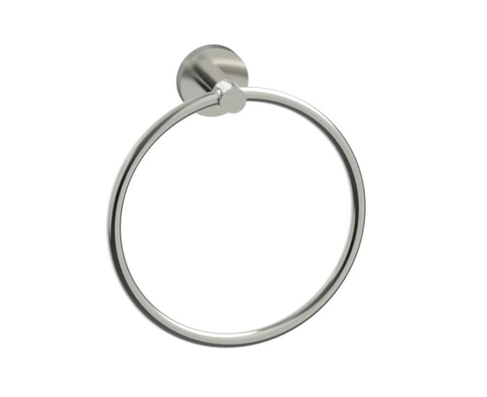 anneau porte-serviette CIRCO KNURLED 366460 nickel brossé