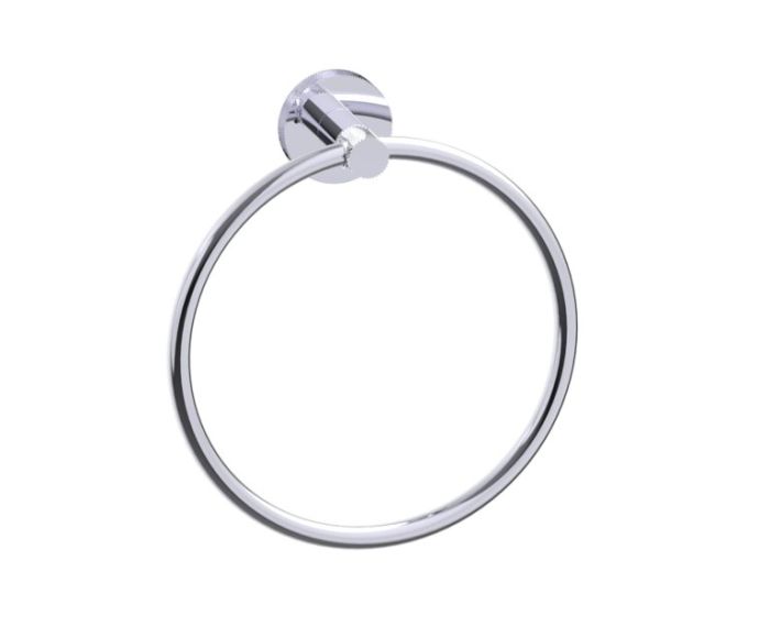 anneau porte-serviette CIRCO KNURLED 366460 chrome poli