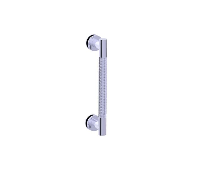 8 po poignée simple pour porte de douche CIRCO KNURLED 3667508 chrome poli