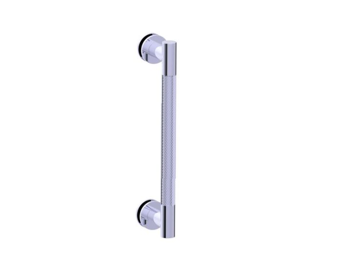 12 po poignée simple pour porte de douche CIRCO KNURLED 3667512 chrome poli