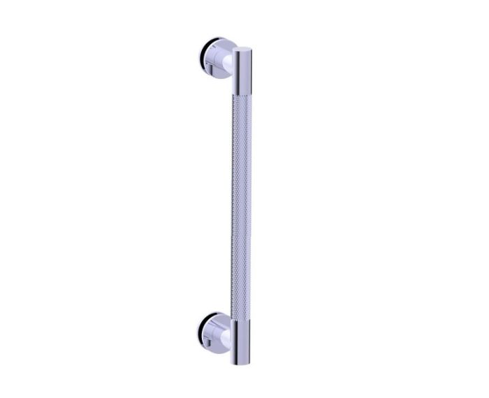 18 po poignée simple pour porte de douche CIRCO KNURLED 3667518 chrome poli