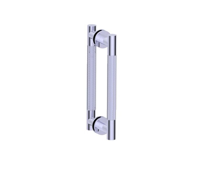 poignée double pour porte de douche 8 po CIRCO KNURLED 3667808 chrome poli
