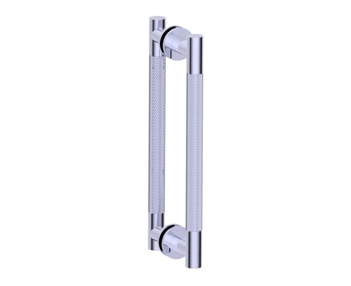 poignée double pour porte de douche 24 po CIRCO KNURLED 3667824 chrome poli