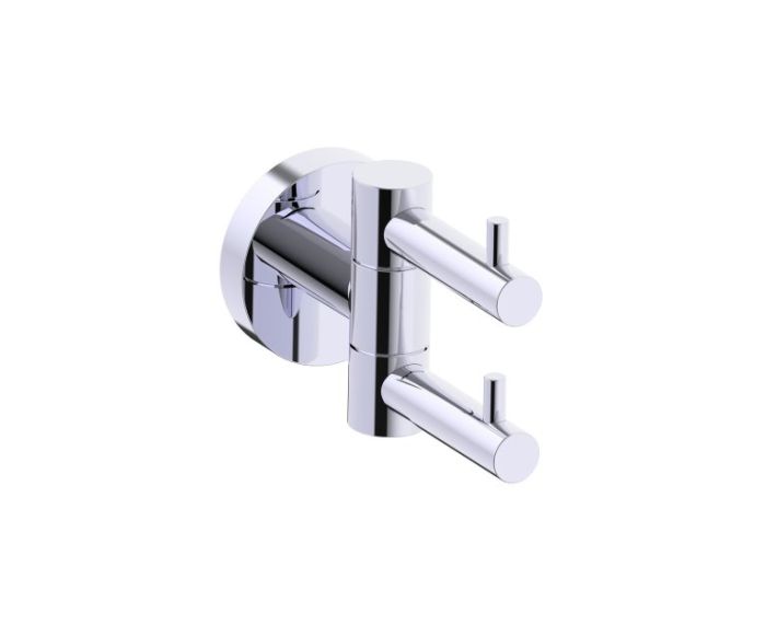 crochet à peignoir double BUILDERS 373132B chrome poli