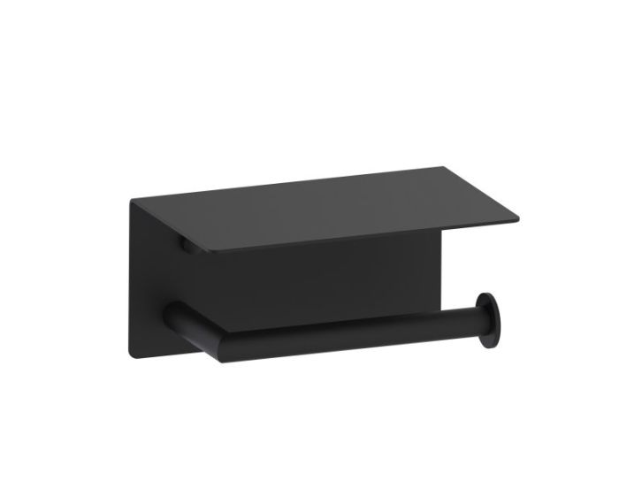 porte-papier hygiénique avec tablette BUILDERS 373159 noir mat