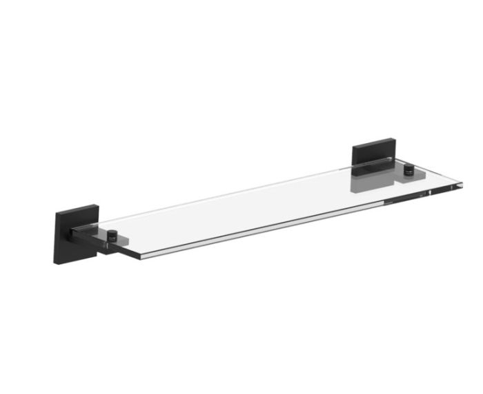 tablette en verre HAMBURG 440671 noir mat