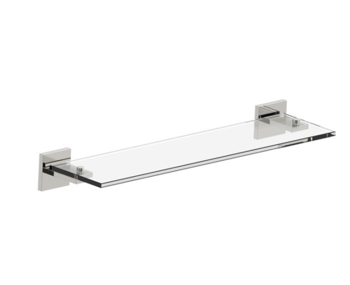 tablette en verre HAMBURG 440671 nickel poli