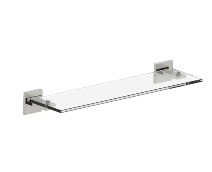 tablette en verre HAMBURG 440671 nickel brossé