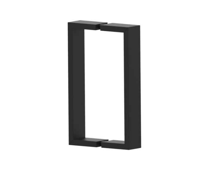 8 po poignée de porte de douche double face HAMBURG 4407808 noir mat