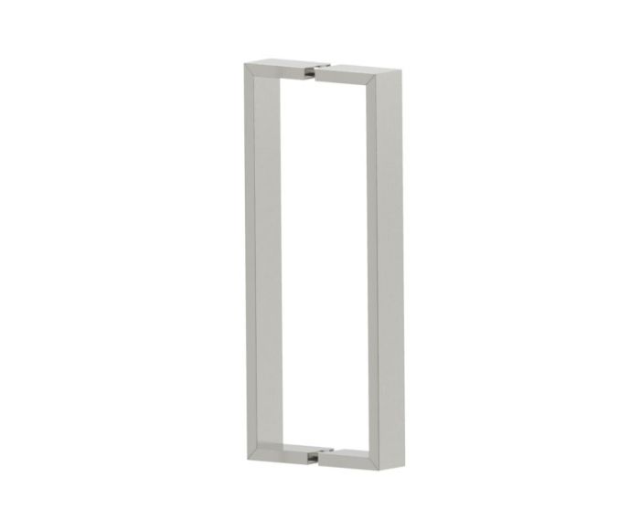 12 po poignée de porte de douche double face HAMBURG 4407812 nickel brossé