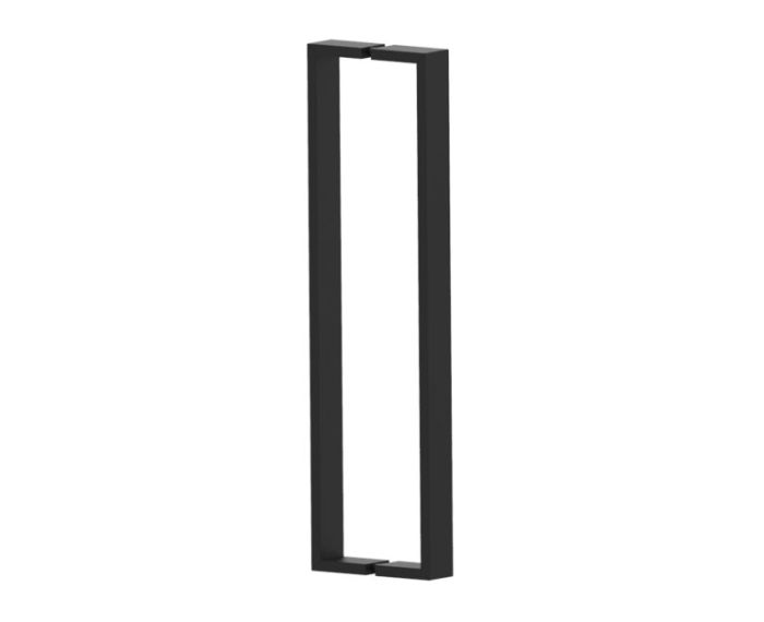 18 po poignée de porte de douche double face HAMBURG 4407818 noir mat