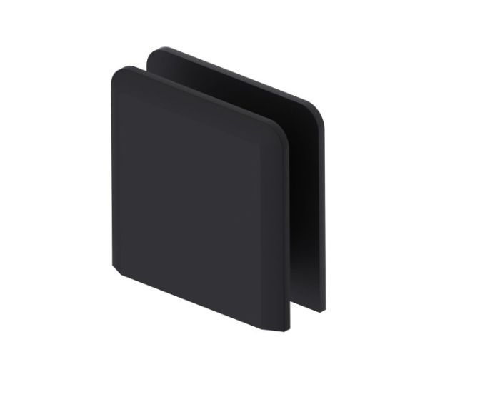 biseauté style perçage dans le verre montage mural robuste serre-verre BRADFORD 50052 noir mat