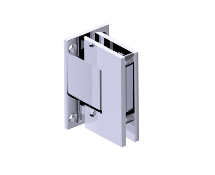 montage mural dos plein Plate Hinge CHESTER 56034 chrome poli