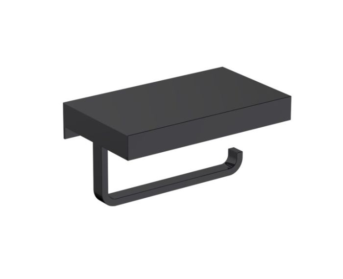 porte-papier hygiénique avec tablette HOTEL 723151 noir mat