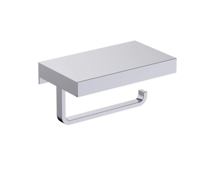 porte-papier hygiénique avec tablette HOTEL 723151 chrome poli