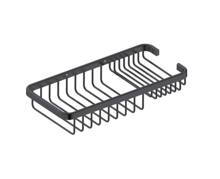 panier grillagé with Soap Holder Bath & panier de douches 828004 noir mat