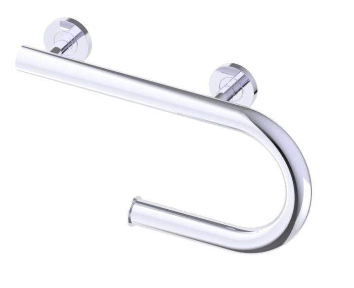 barre d'appui avec porte-papier hygiénique gauche 8289110L chrome poli