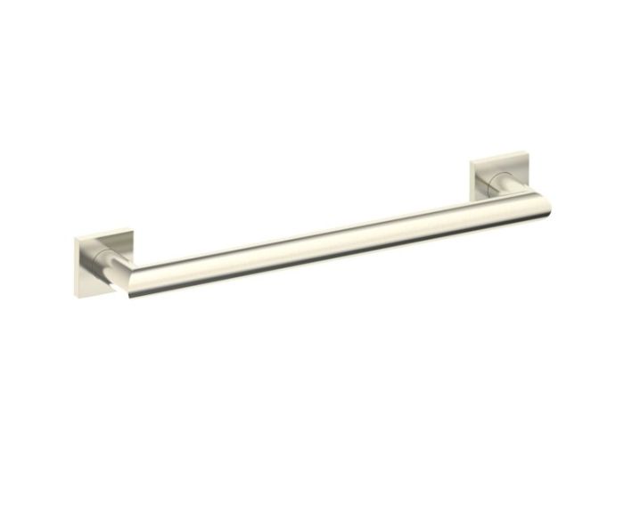 barre d'appui chanfreinée avec rosaces carrées série 9600 12 po 8289612 nickel brossé