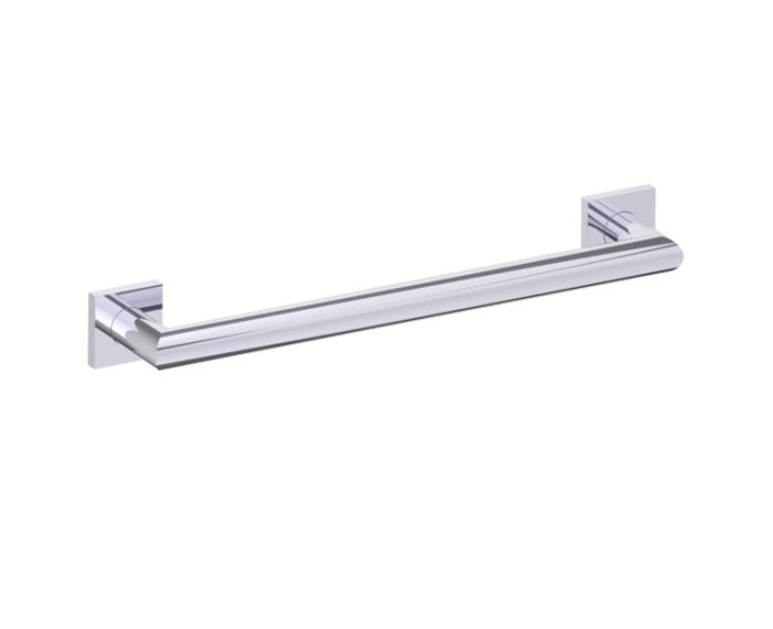 barre d'appui chanfreinée avec rosaces carrées série 9600 12 po 8289612 chrome poli