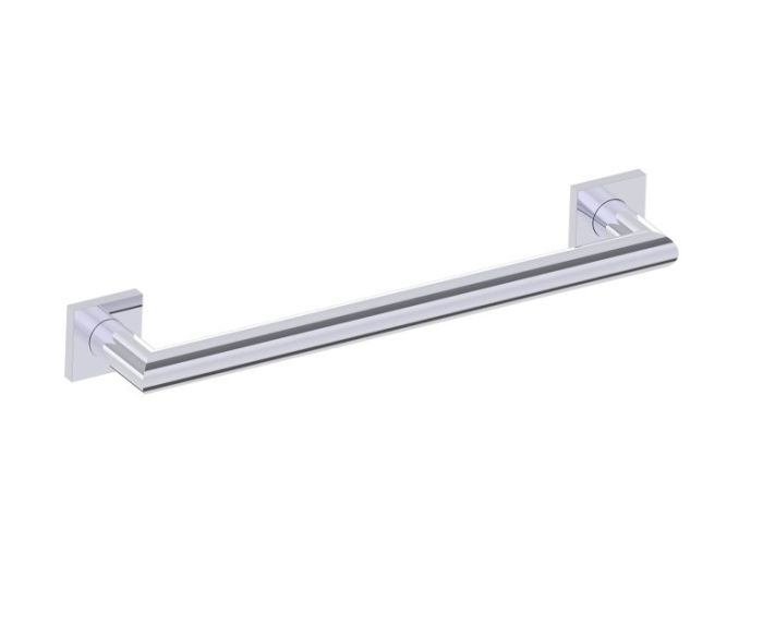 barre d'appui chanfreinée avec rosaces carrées série 9600 18 po 8289618 chrome poli