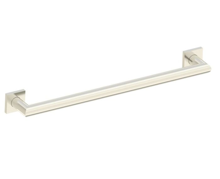 barre d'appui chanfreinée avec rosaces carrées série 9600 24 po 8289624 nickel brossé