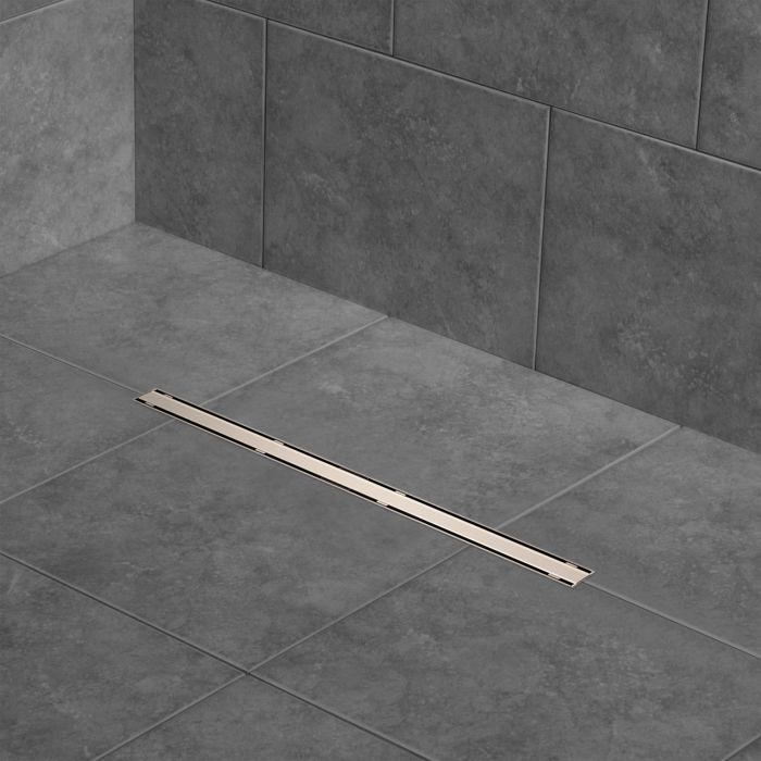 Drain minimaliste complet en inox 24 po inox