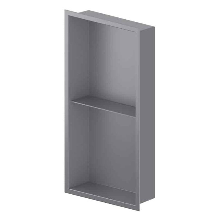 Niche murale de douche Acia 24 po x 12 po gris mat