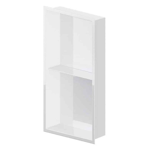 Niche murale de douche Acia 24 po x 12 po blanc lustré